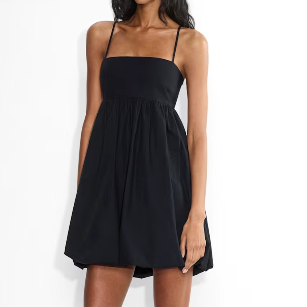 Aritzia Sunday Best Elio Babydoll Mini Dress Navy Size Small NWOT
